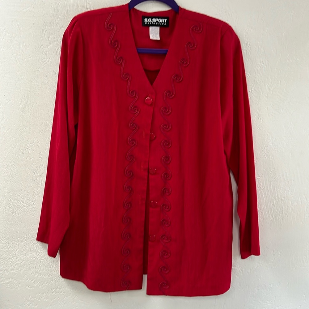 Susan Graver tunic with soutache embroidery